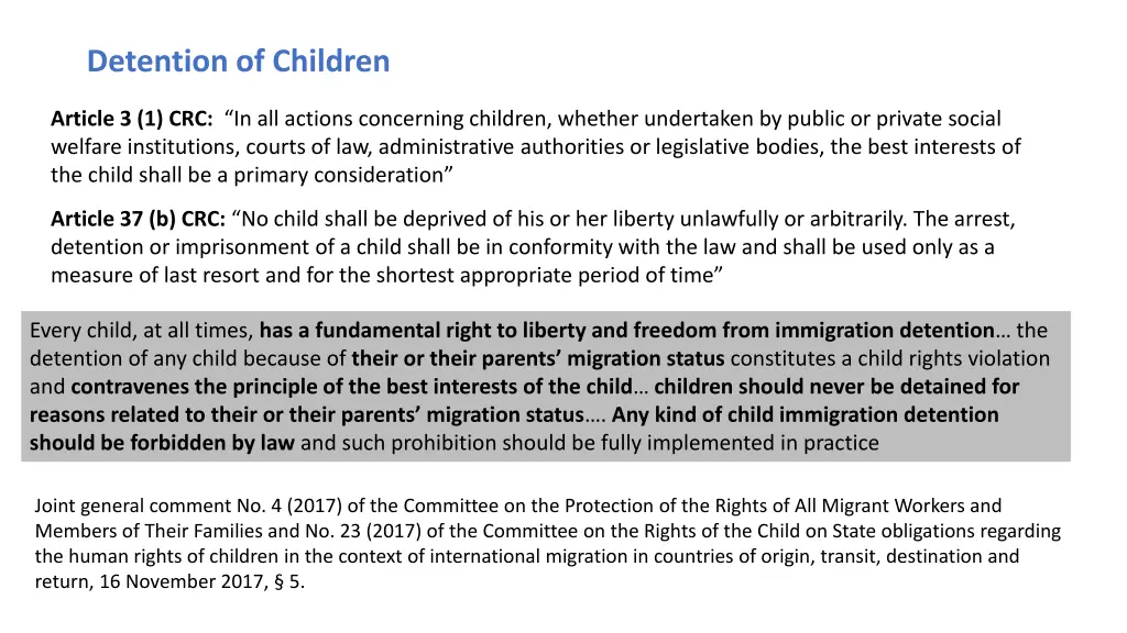 detention of children 1