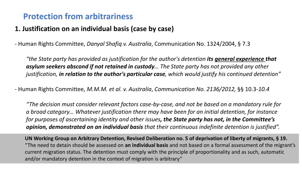 protection from arbitrariness 1
