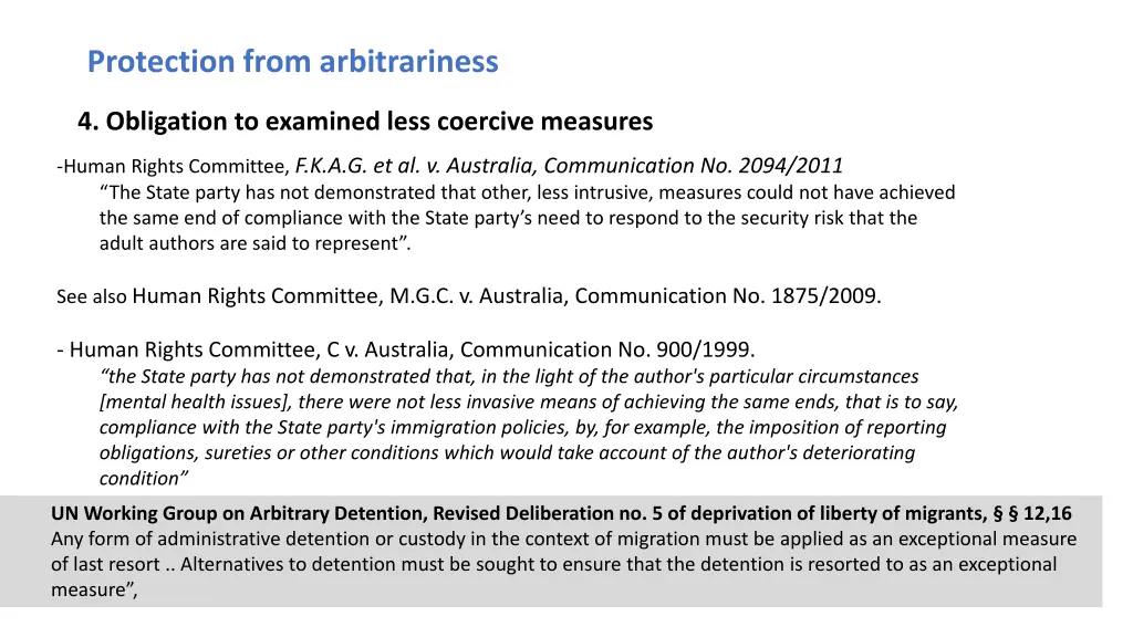 protection from arbitrariness 6