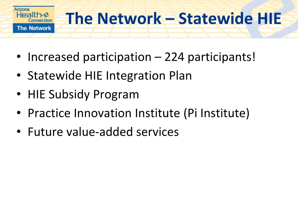 the network statewide hie