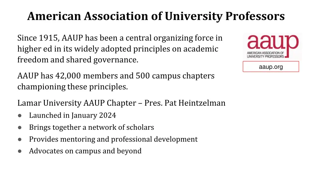 american association of university professors