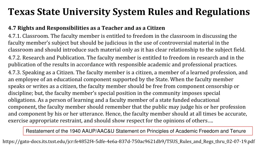 texas state university system rules