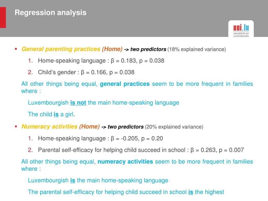regression analysis