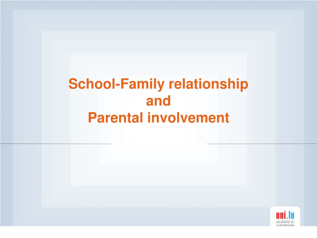 school family relationship and parental