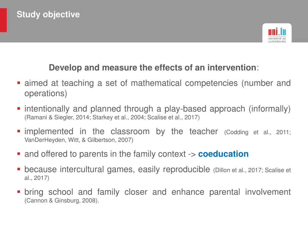 study objective