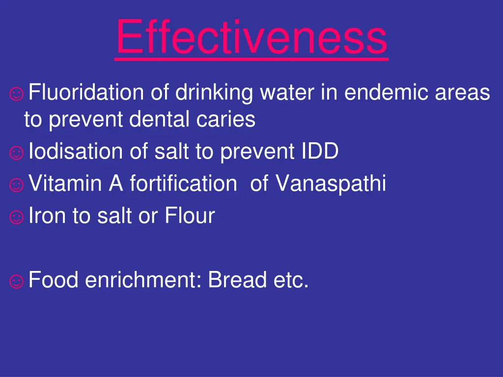 effectiveness