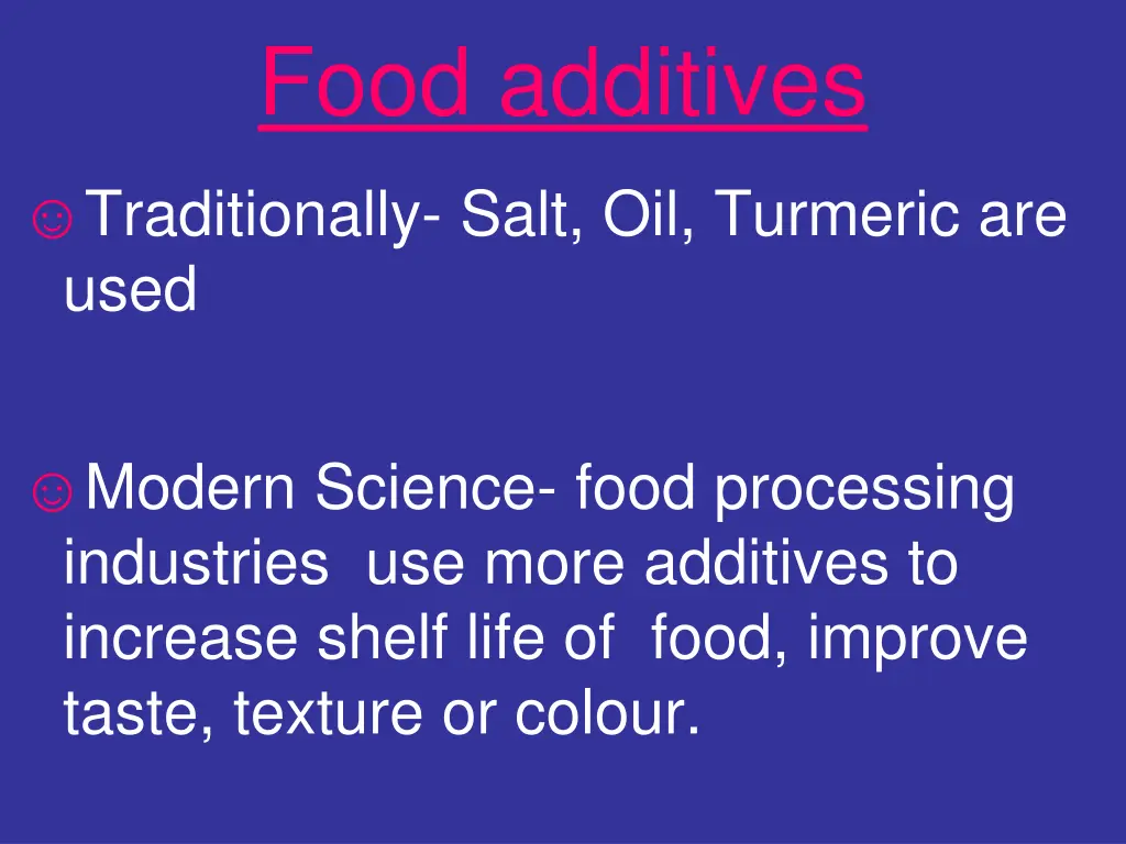 food additives 1
