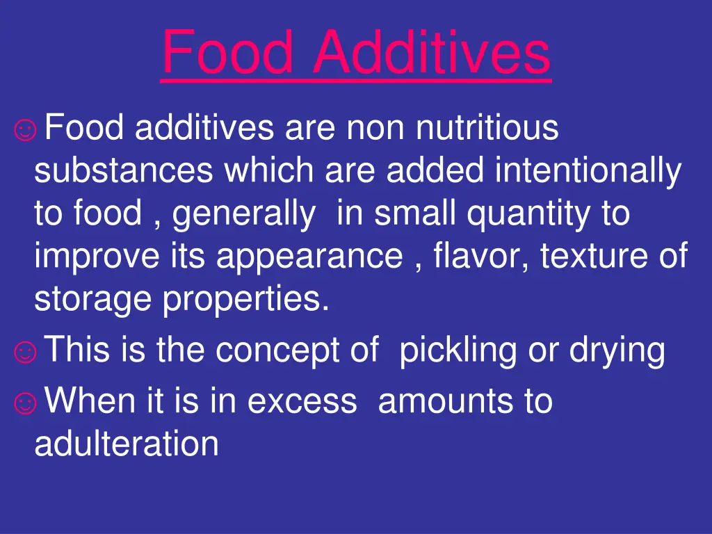 food additives
