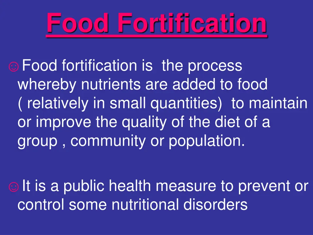 food fortification