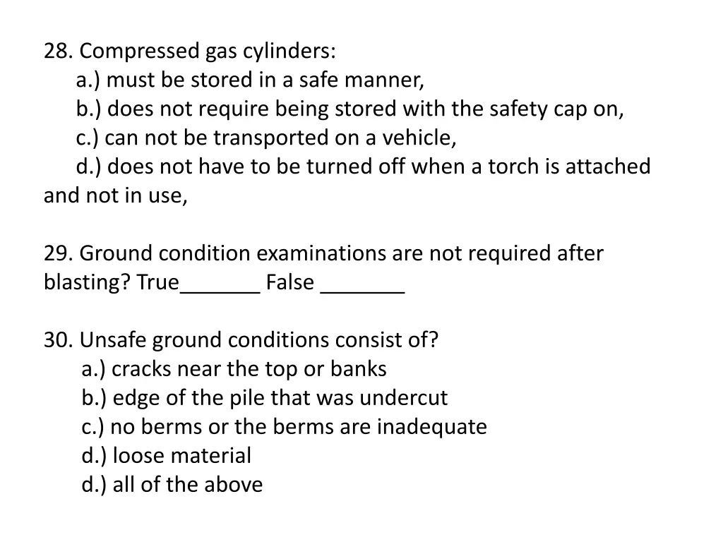 28 compressed gas cylinders a must be stored
