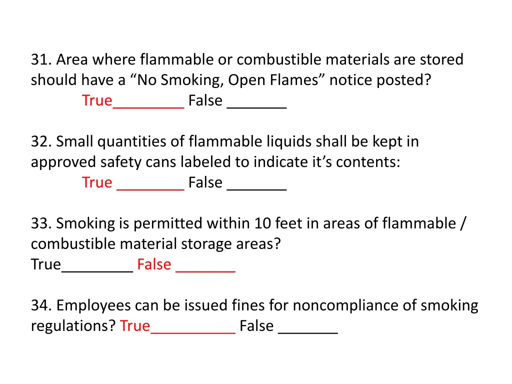31 area where flammable or combustible materials 1