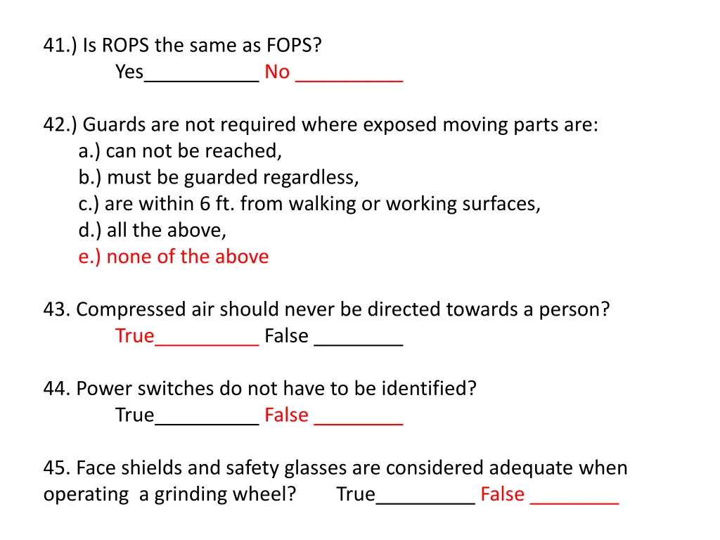 41 is rops the same as fops yes 1