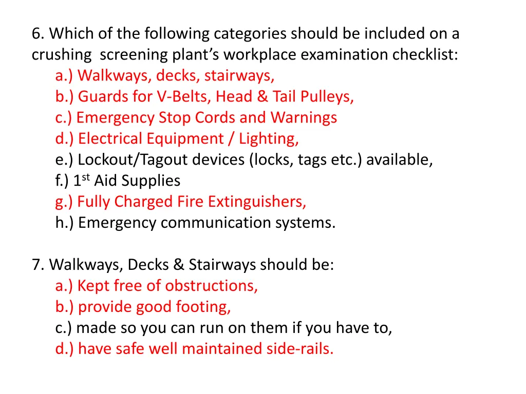 6 which of the following categories should 1