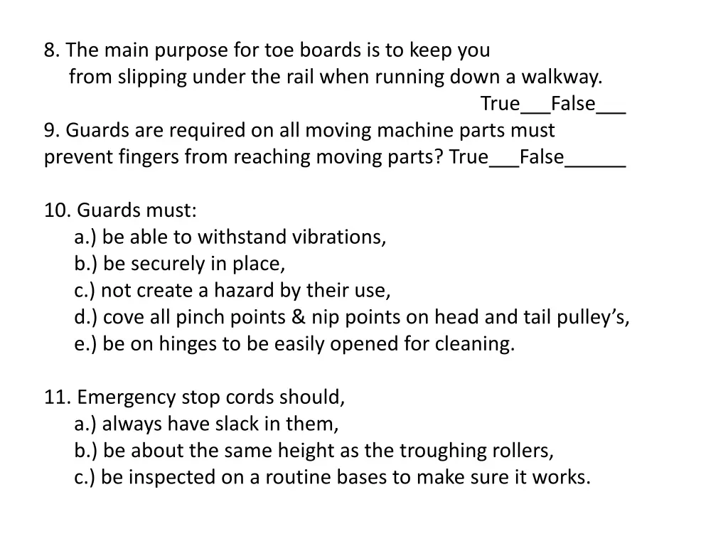 8 the main purpose for toe boards is to keep