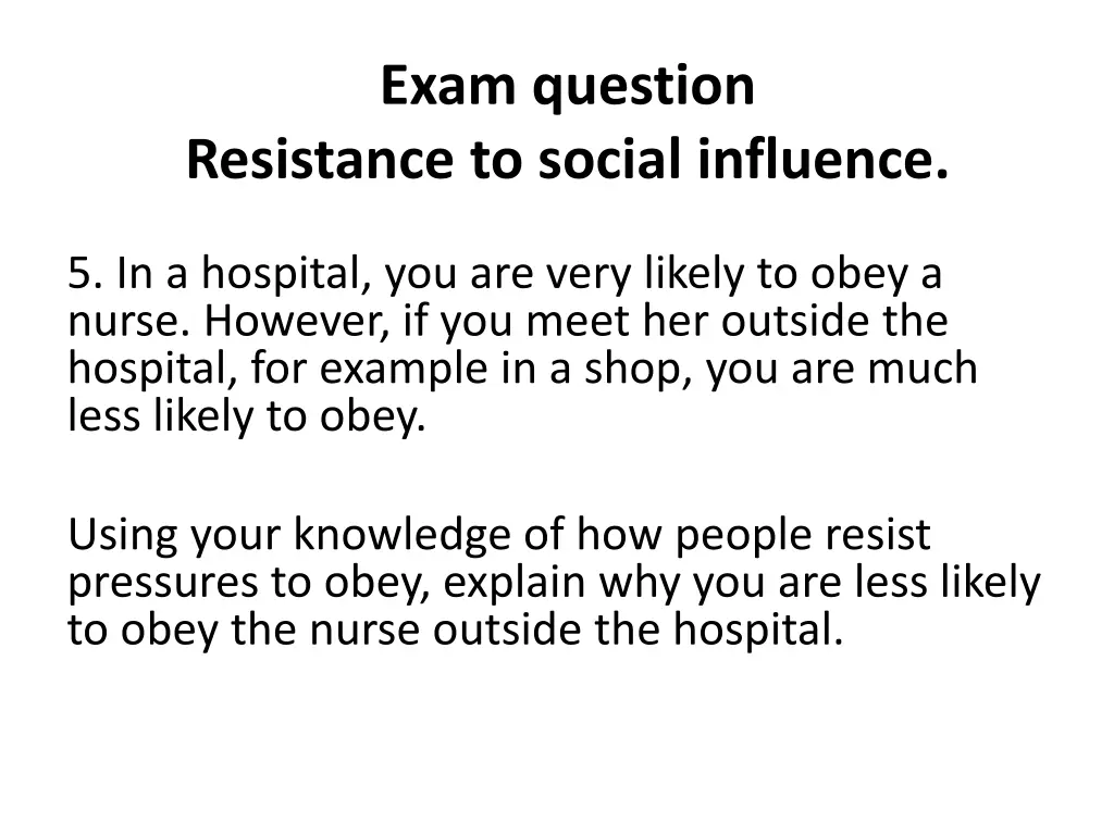 exam question