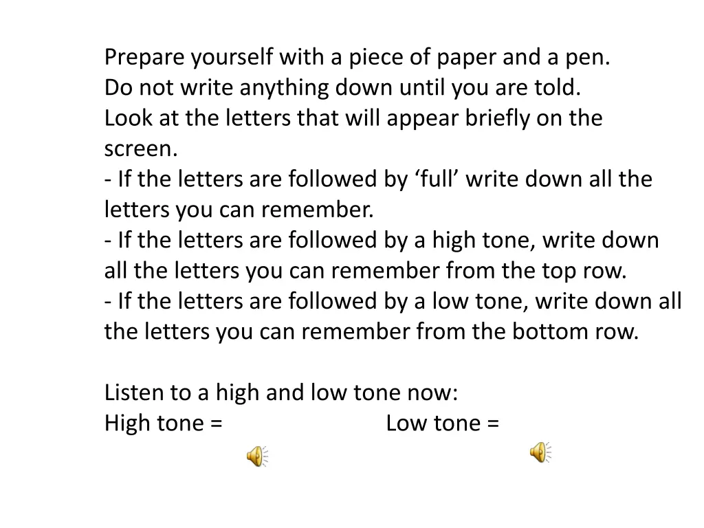 prepare yourself with a piece of paper
