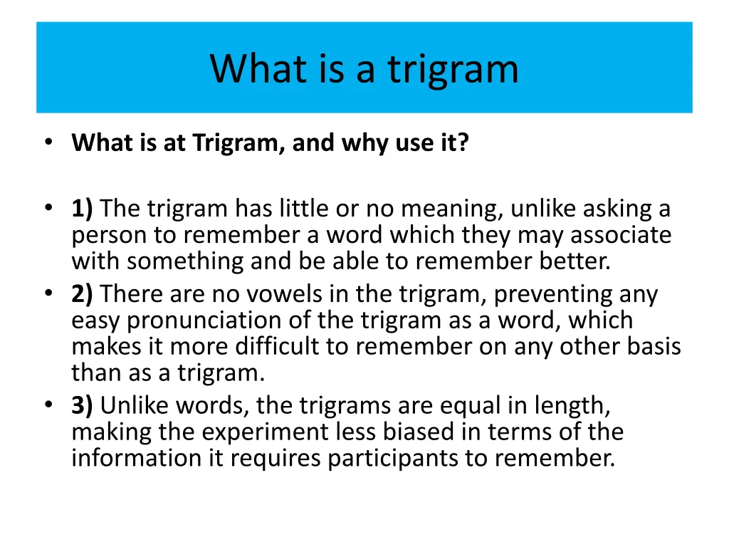 what is a trigram