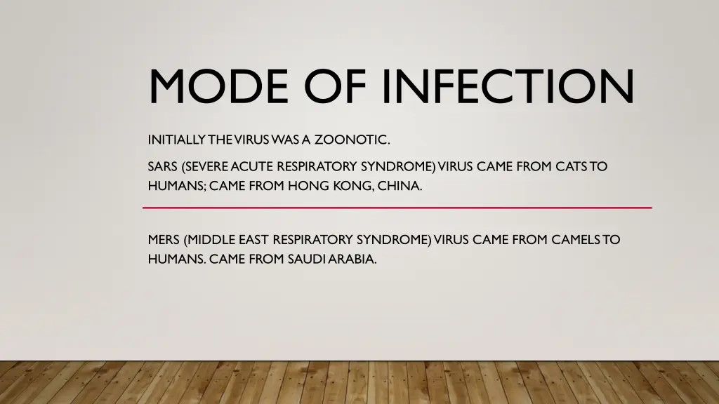 mode of infection 1