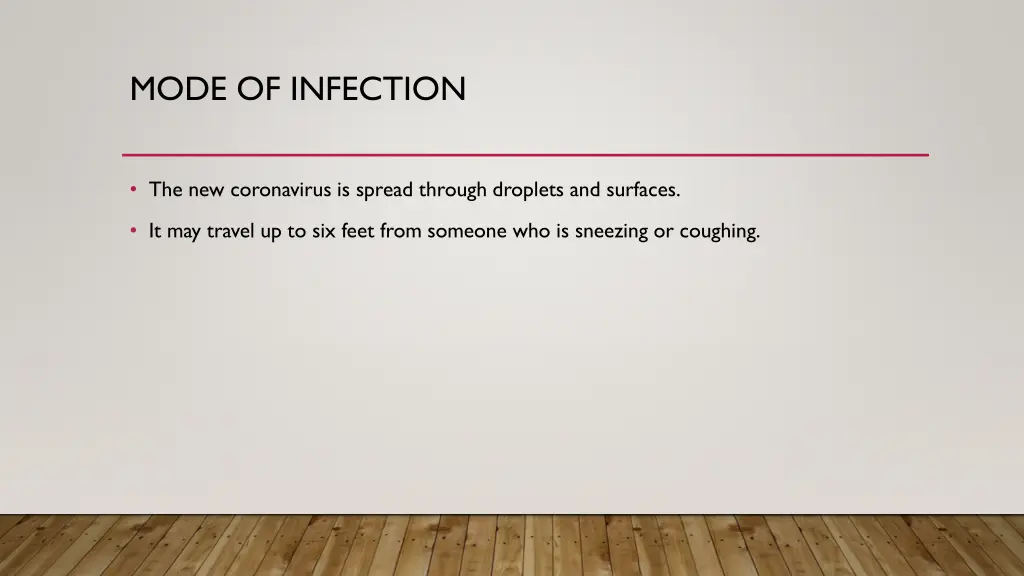 mode of infection