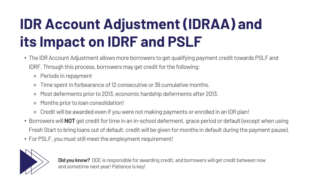 idr account adjustment idraa and its impact