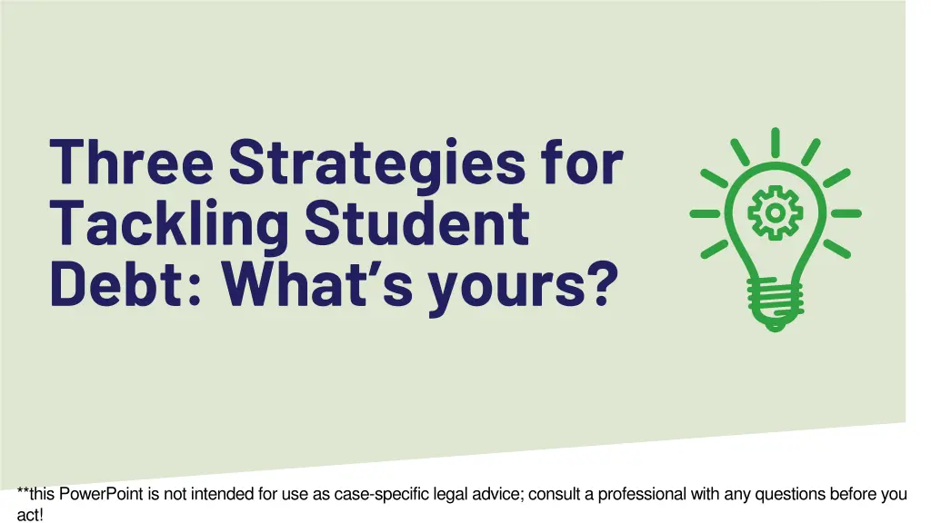 three strategies for tackling student debt what