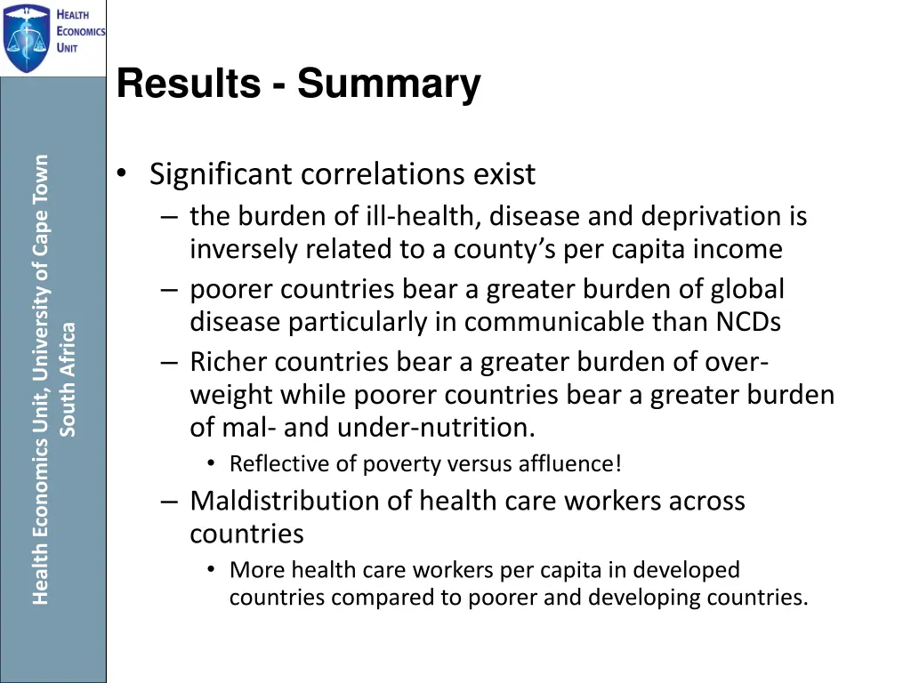 results summary