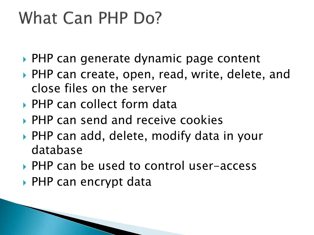 php can generate dynamic page content