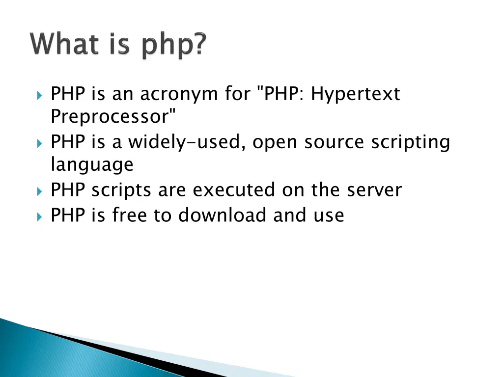 php is an acronym for php hypertext preprocessor