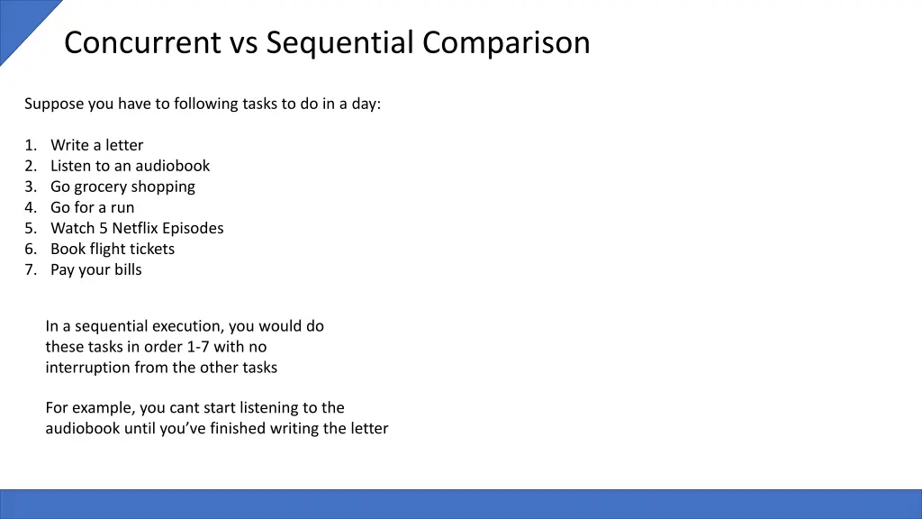 concurrent vs sequential comparison