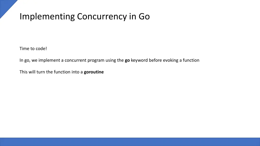 implementing concurrency in go