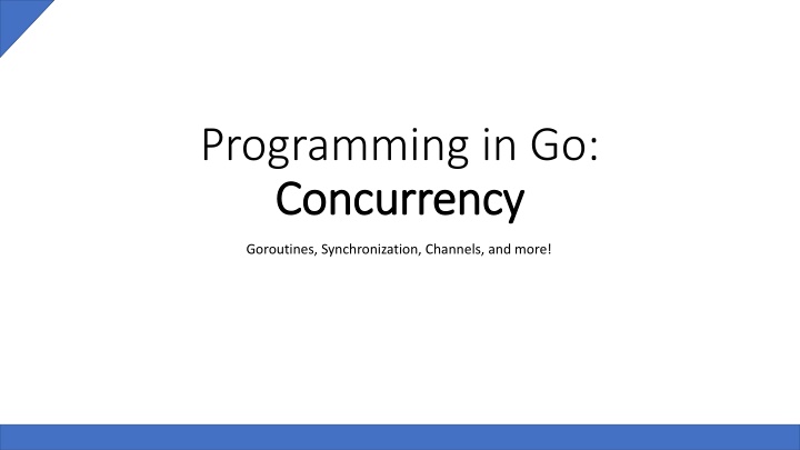 programming in go concurrency concurrency