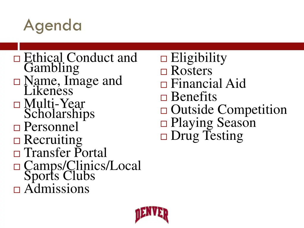 agenda