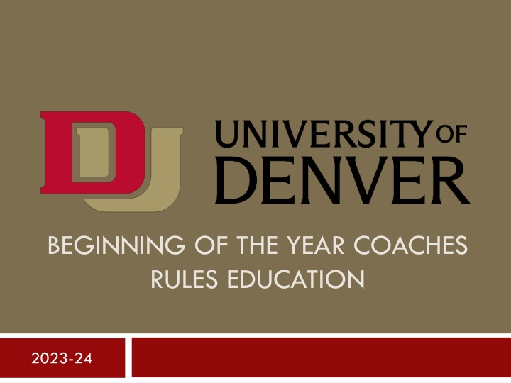 beginning of the year coaches rules education