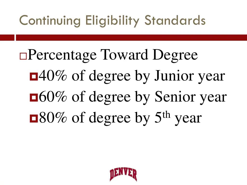 continuing eligibility standards 1