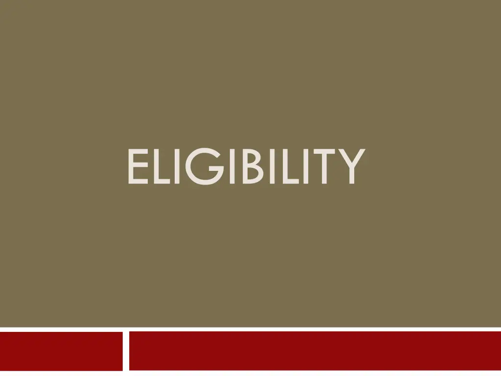 eligibility