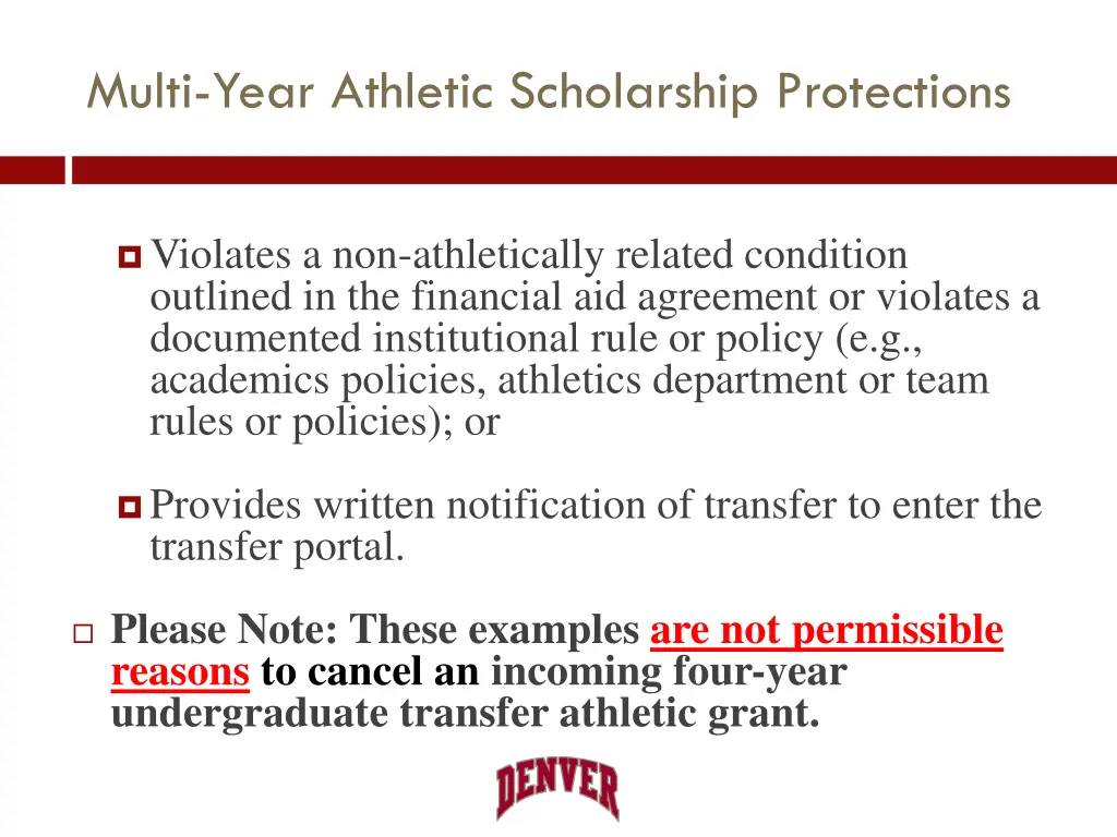 multi year athletic scholarship protections 5