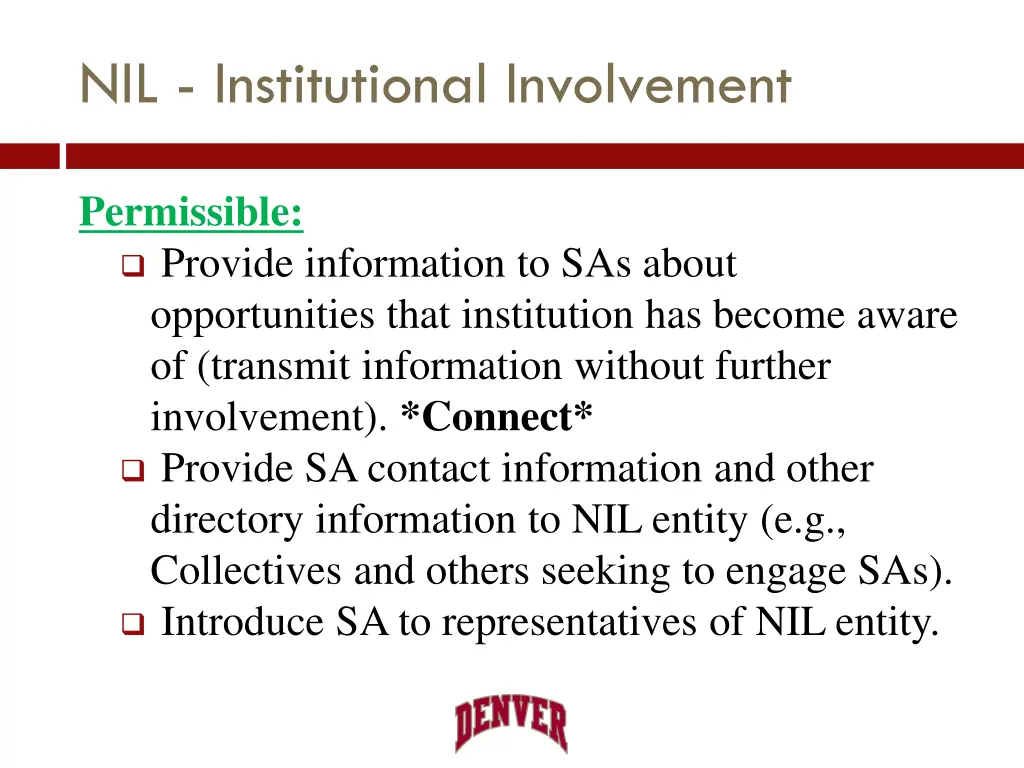 nil institutional involvement