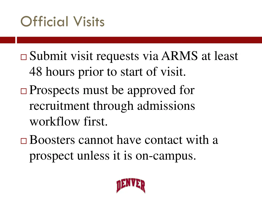 official visits