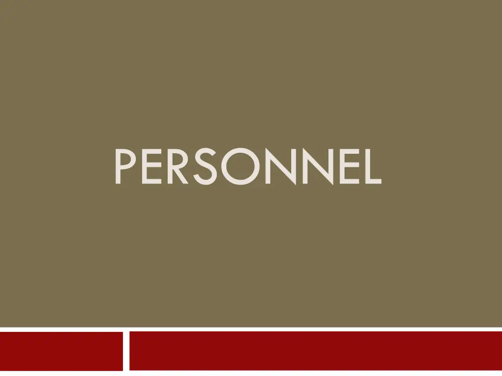 personnel