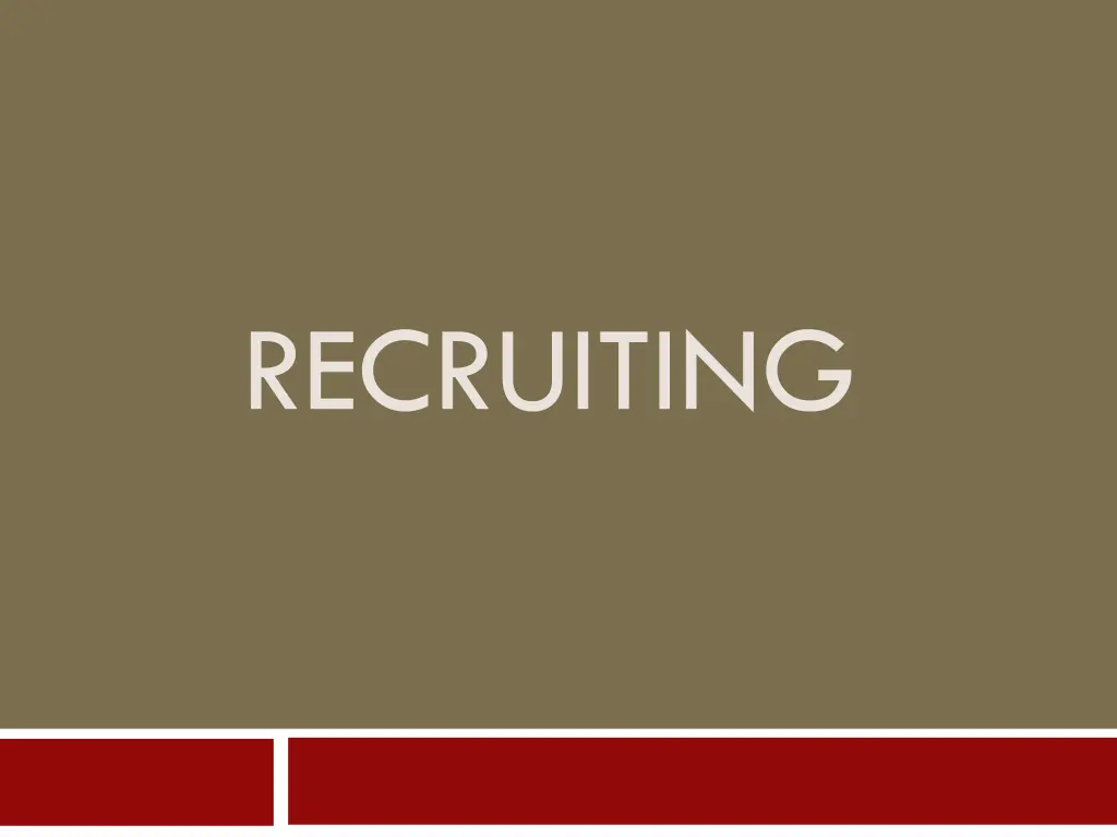 recruiting