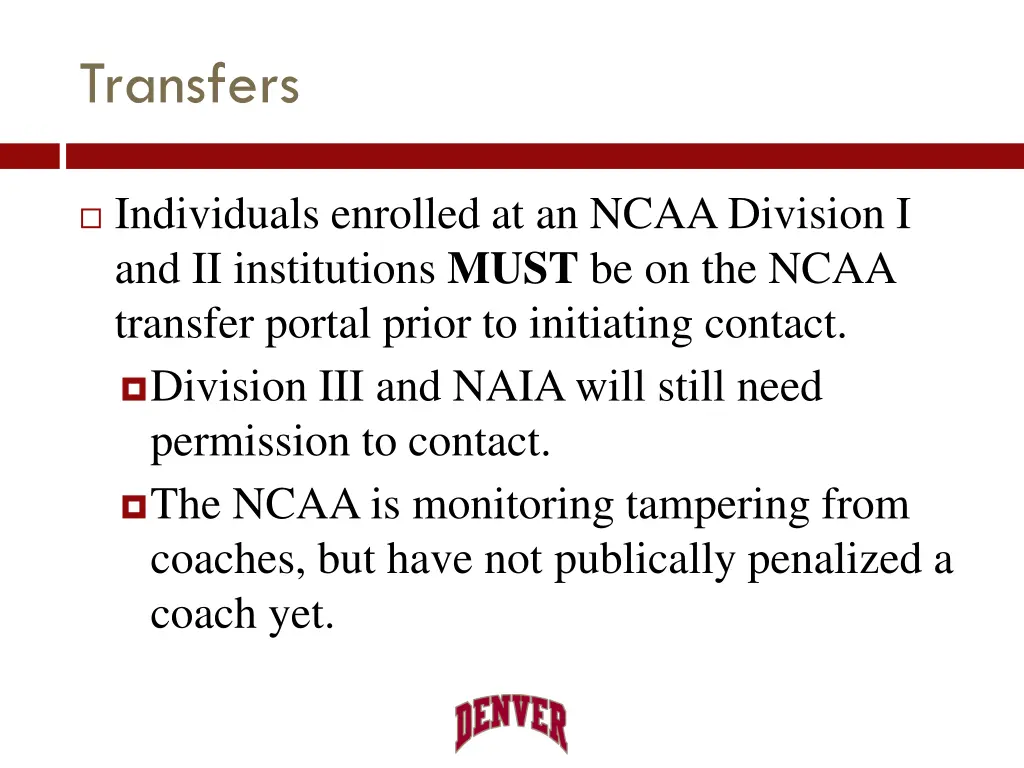 transfers
