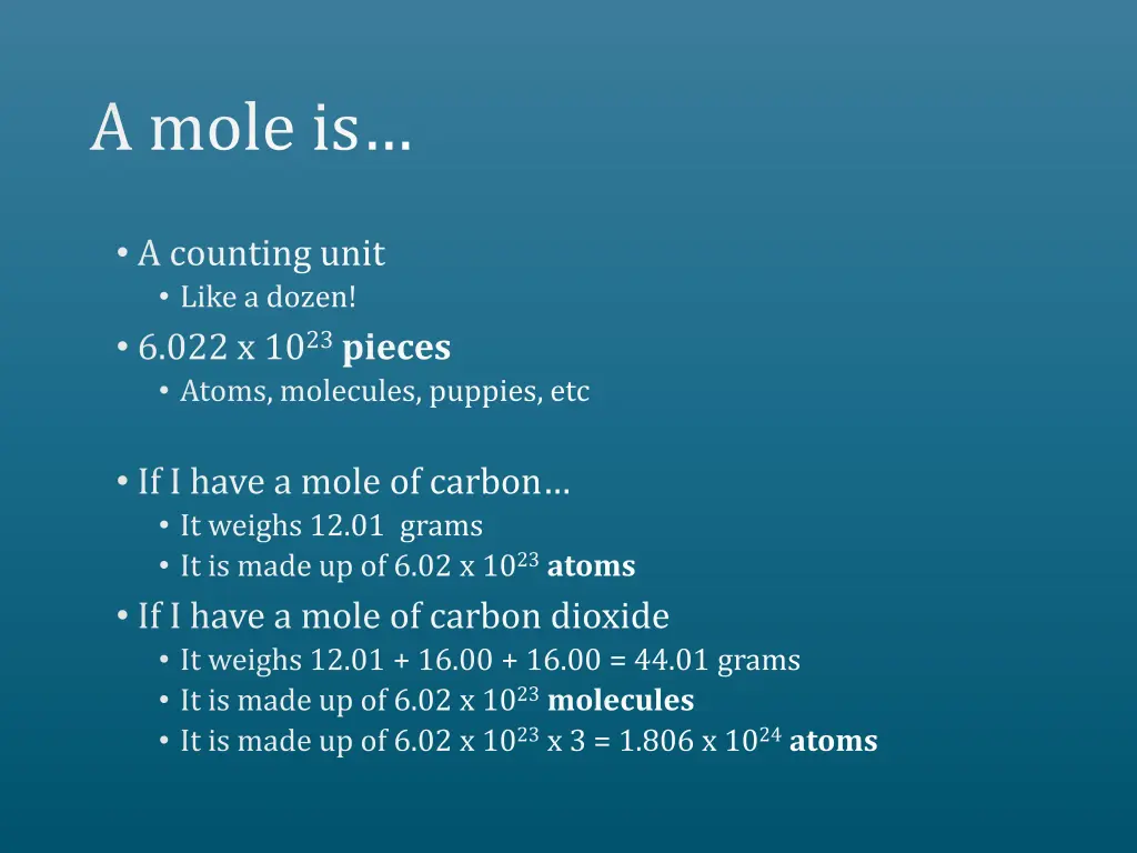 a mole is
