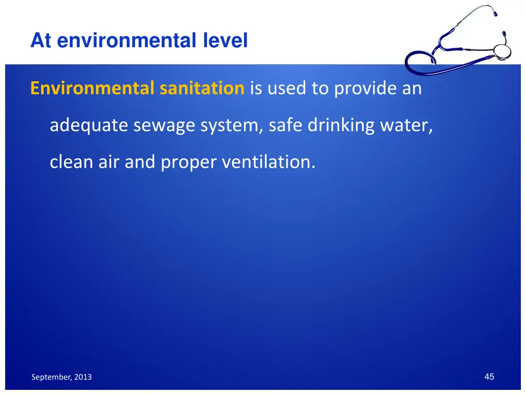 at environmental level