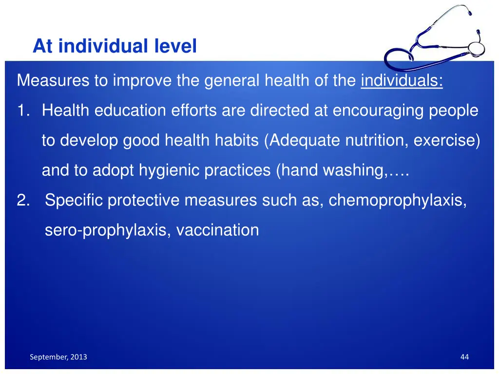 at individual level