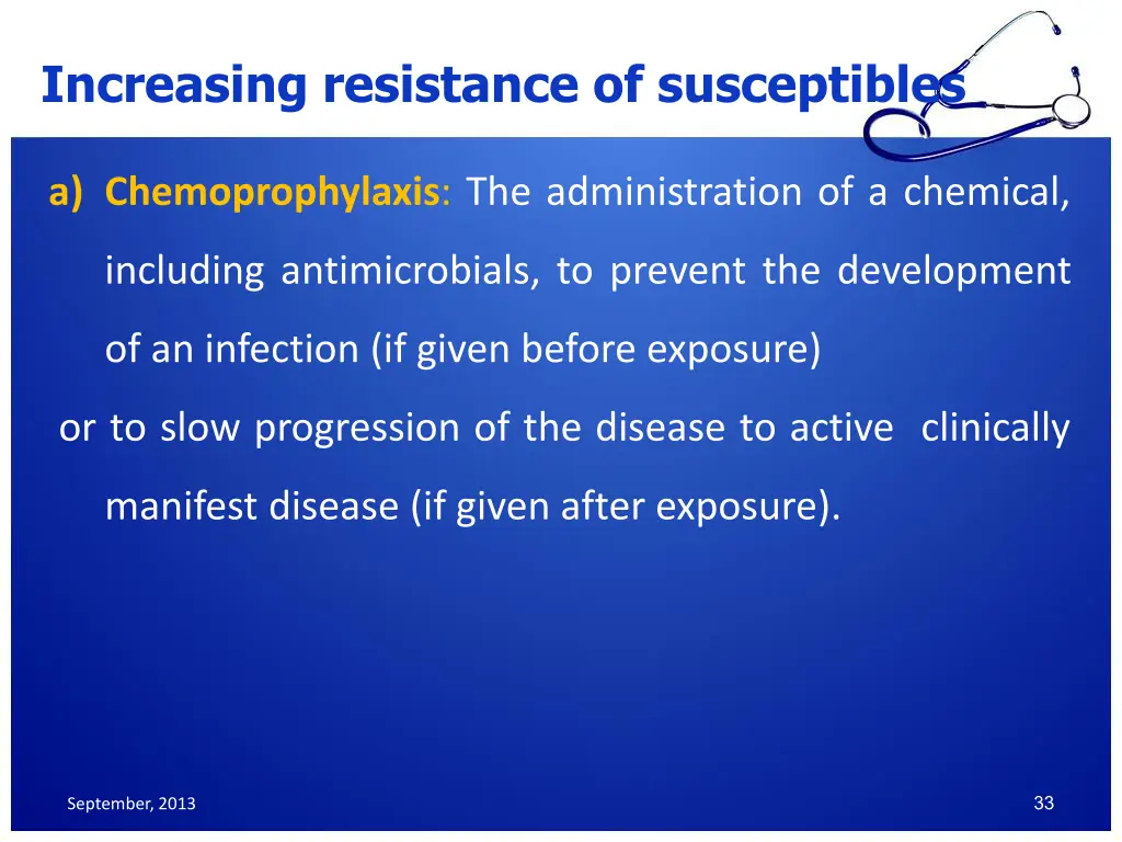 increasing resistance of susceptibles 1