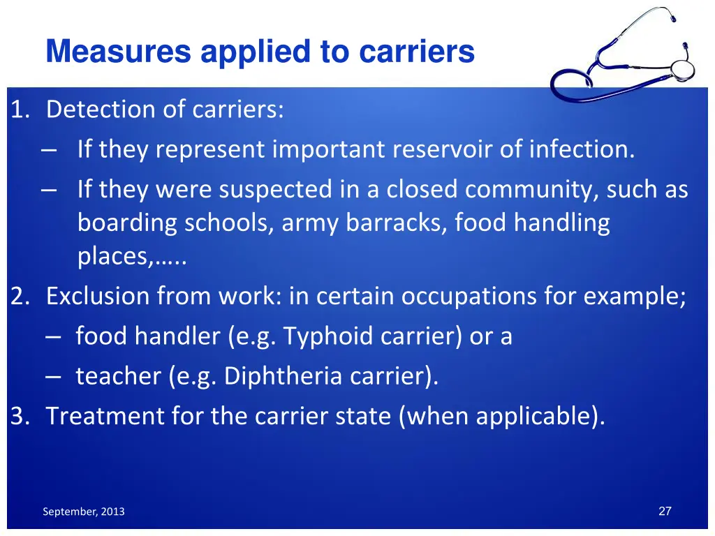 measures applied to carriers