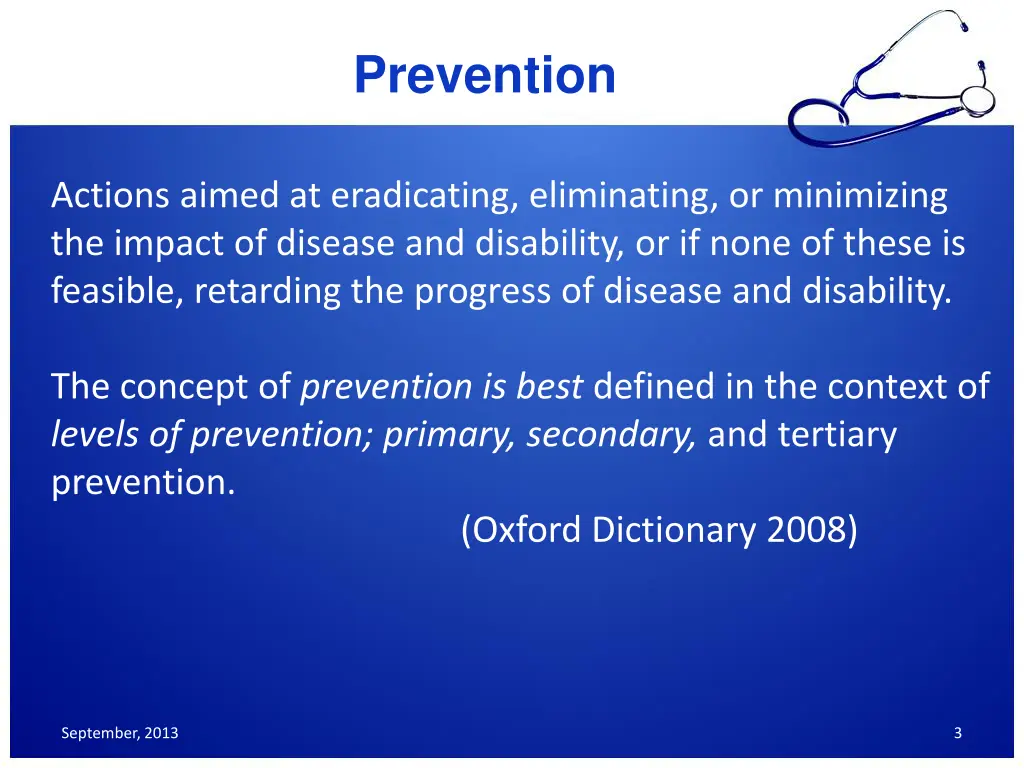 prevention