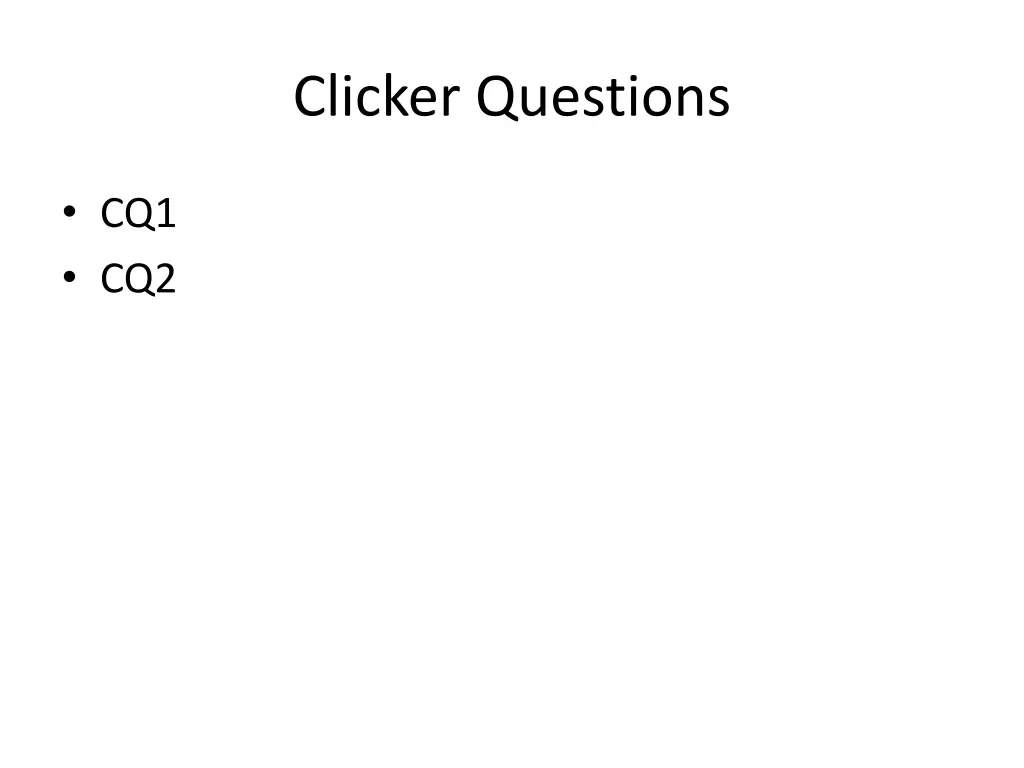 clicker questions