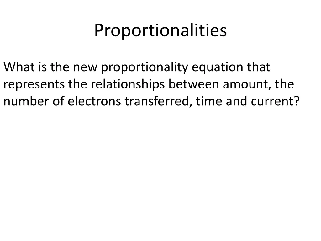 proportionalities 1
