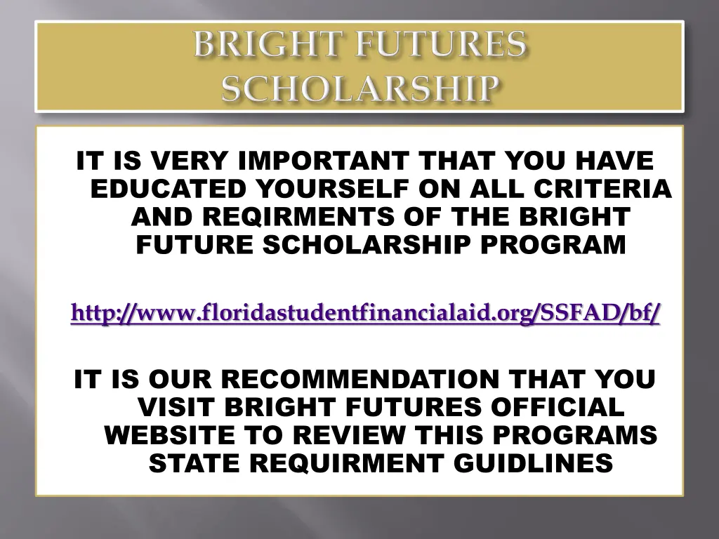 it is very important that you have educated